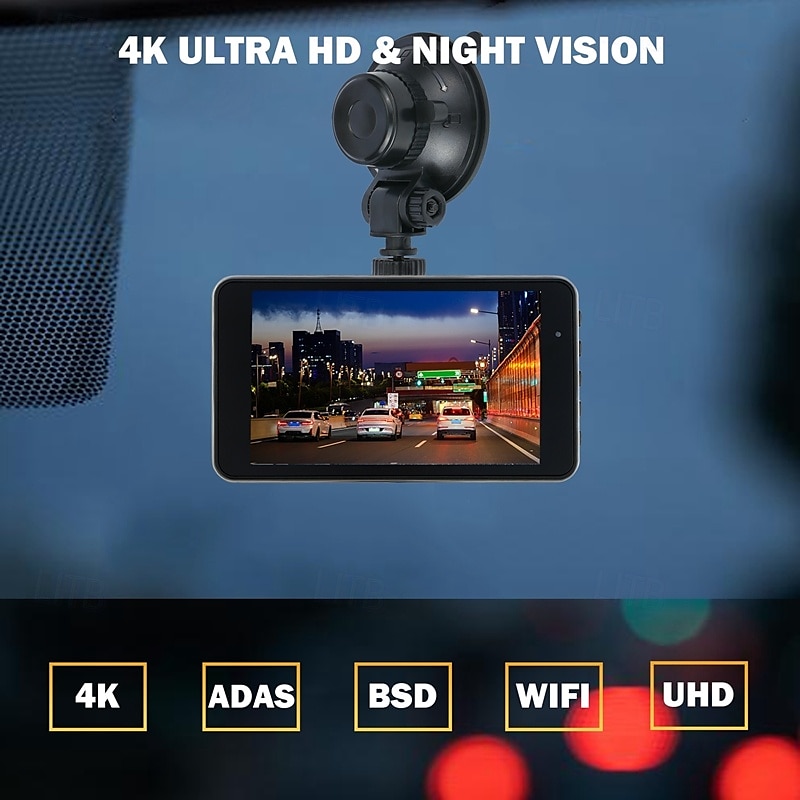 2025年 X20 MAX 2160P 新デザイン / HD / リアカメラ付き 車のDVR 150度 広角の 4 インチ IPS ダッシュカム とともに WIFI / ナイトビジョン / G-Sensor 4 赤外線LED カーレコーダー コレクション – $114.99 –P6