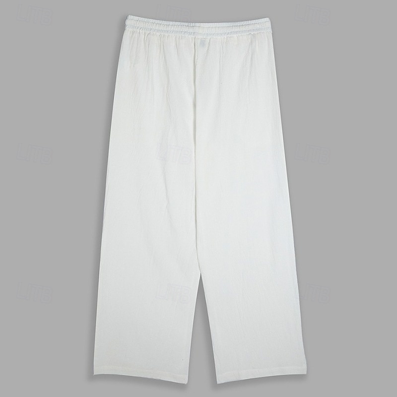Per uomo Pantaloni Pantaloni Estivi Pantaloni da Spiaggia Coulisse Elastico in vita Semplice Comodità Traspirante Quotidiano All'aperto Abbigliamento casual alla moda Elegante Casual Nero Bianco del 2026 a $25.99 –P6