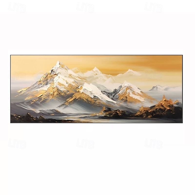 Pintura a óleo sobre tela pintada à mão montanha dourada pinturas de paisagens sala de estar grande arte de parede pintura personalizada decoração de casa sem moldura de 2026 por $101.99 –P7