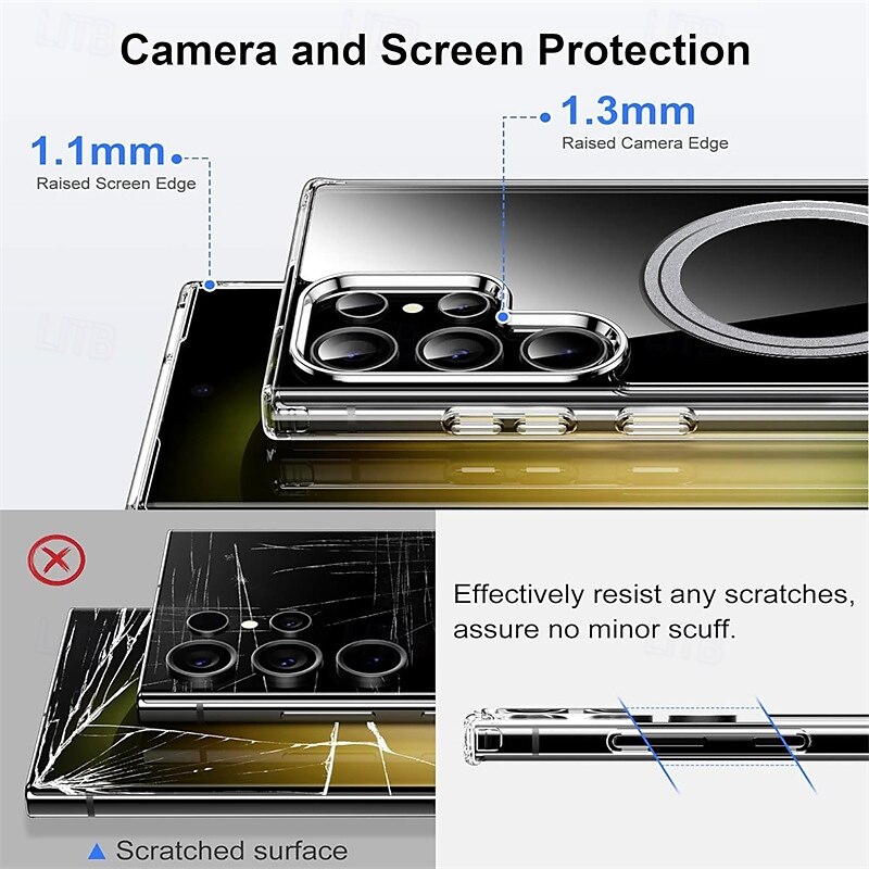 Phone Case For S24 S23 S22 S21 Ultra Plus S21 FE S20 FE Back Cover Support Wireless Charging Shockproof TPU PC 2025 - $18.99 –P3