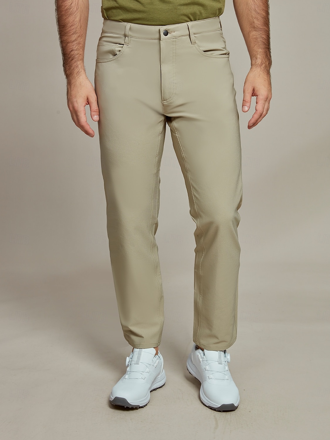 Herr Golfbyxor Khaki grön Underdelar Golfkläder Kläder Outfits Bär kläder 2025 - $7.59 –P2
