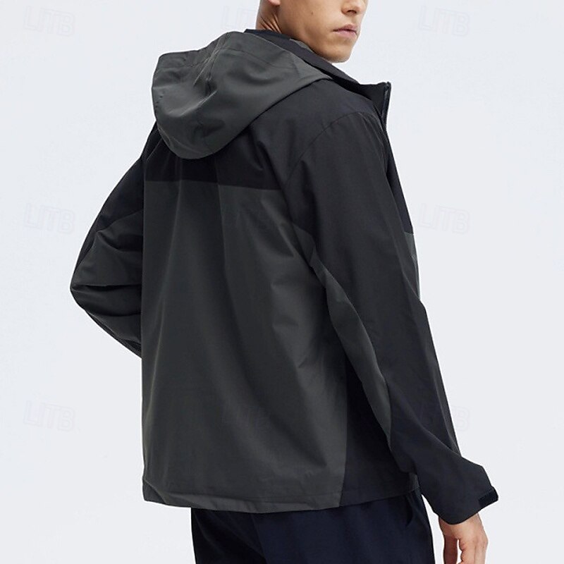 Homens Jaqueta Softshell Jaqueta de Trilha Ao ar livre Bloco de cor Prova-de-Água A Prova de Vento Respirável Jaqueta leve Jaqueta corta-vento Viajar Preto Branco Azul Laranja Verde de 2025 por $44.79 –P2
