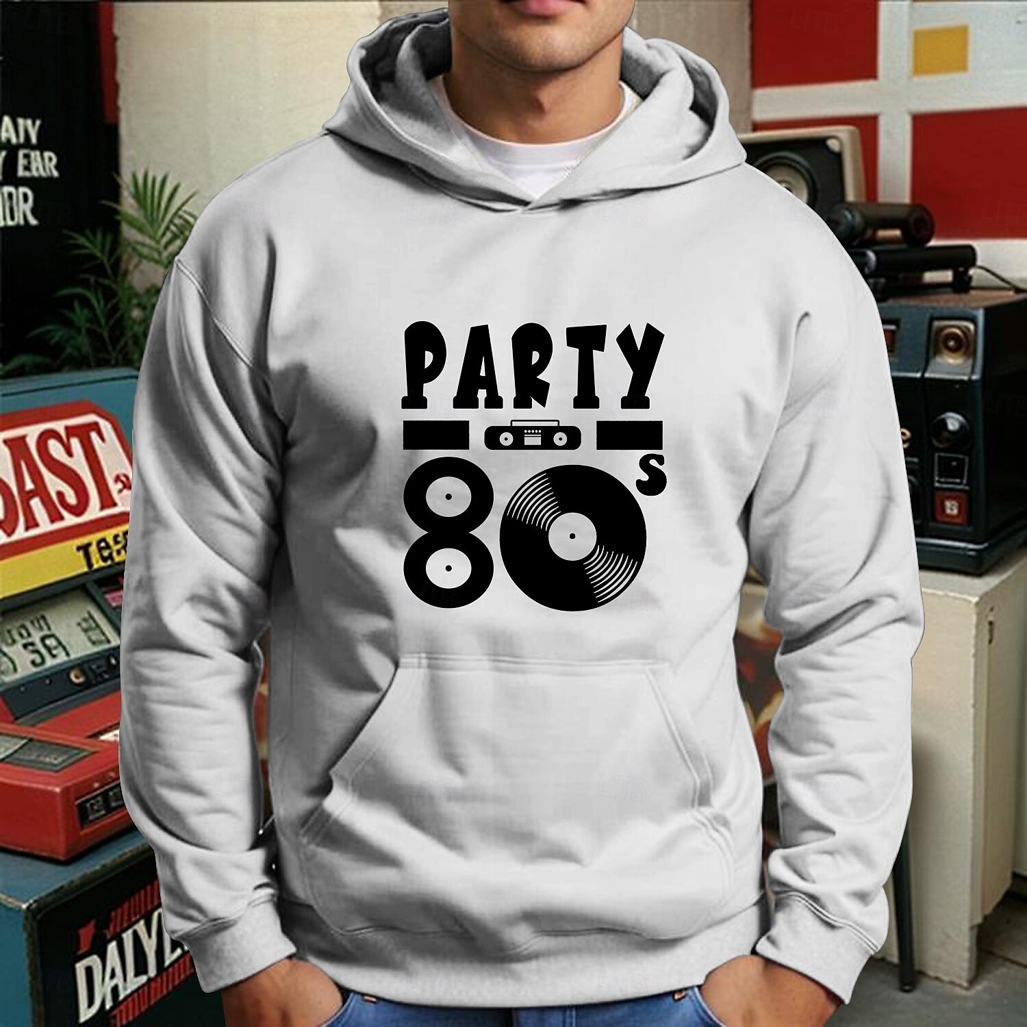 Retro Vintage Hoodie Cotton Blend 70s 80s 90s For Men's Adults' Hot Stamping Party Casual Daily 2025 - $21.99 –P4