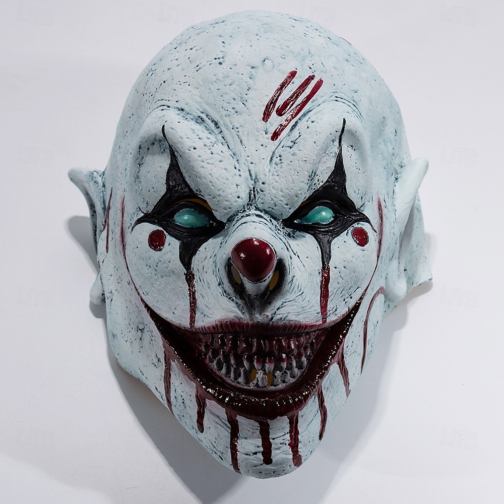 Killerclown Böser Clown Maske Haloween Figuren Erwachsene Herren Damen Grusel Gruseliges Kostüm Halloween Halloween Karneval Einfaches Karnevalskostüm 2025 - $29.99 –P8