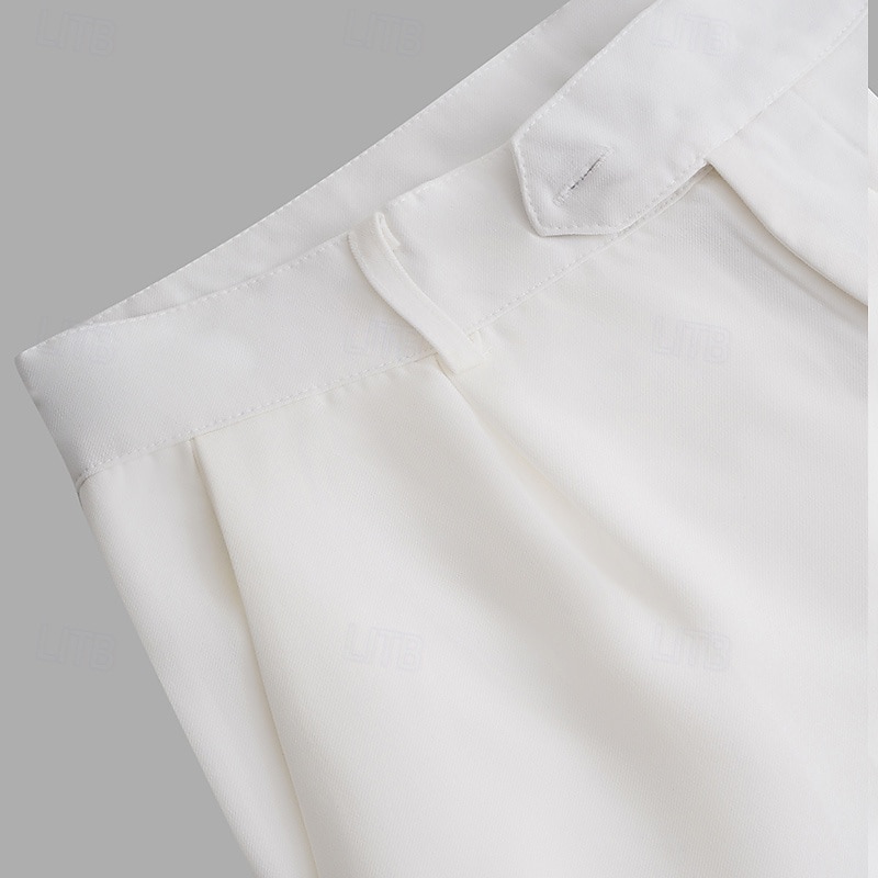 Per uomo Pantaloni Pantaloni Eleganti Pantaloni casual Pantaloni da Abito Tasca Frontale Gamba Dritta Semplice Comodità Traspirante Lunghezza intera Matrimonio All'aperto Feste Elegante Moda Nero del 2026 a $29.99 –P4