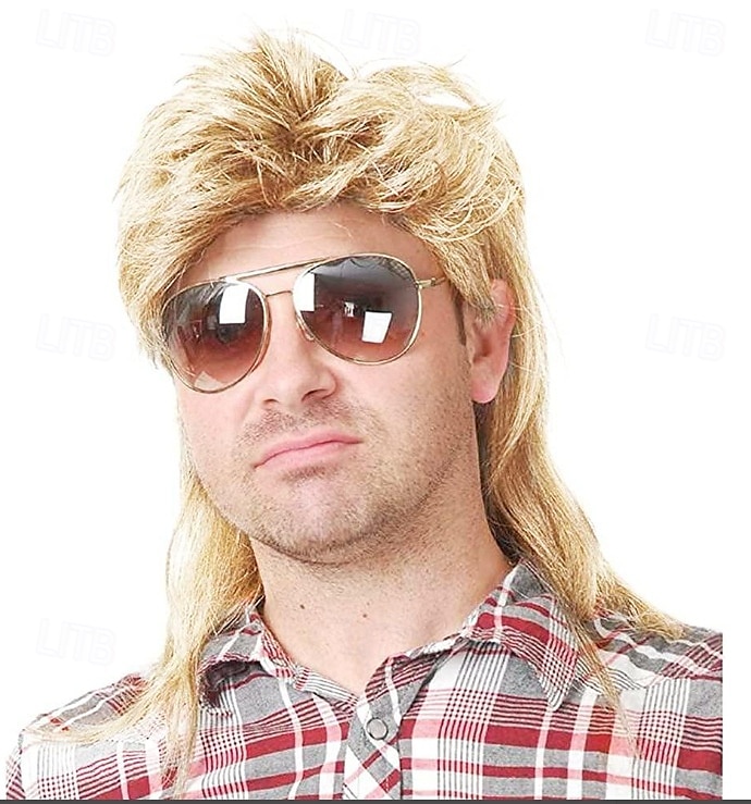 Mullet Wigs for Men, 80S Long Hair Curly Wig 70S Curly Disco Punk Rock Ginger Wig for Carnival Cosplay Party 2025 - $17.49 –P9