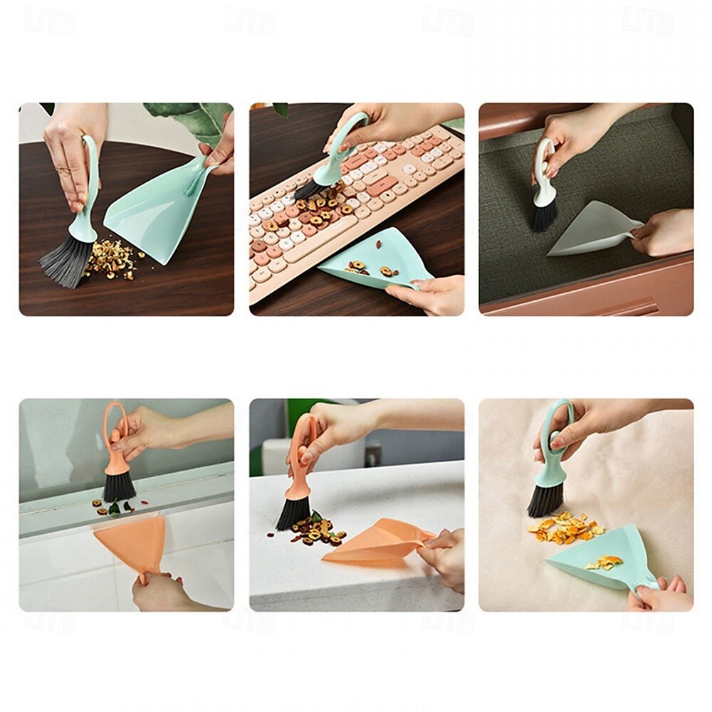 mini balai &Ensemble pelle à poussière – brosse de nettoyage de bureau pour clavier, tiroirs, coins &petits espaces, outil de nettoyage ménager de 2025 ? $6.49 –P8