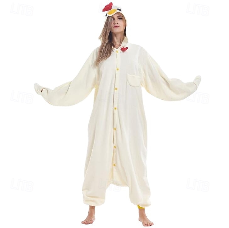 Felnőttek Állat Onesie jelmez Farsangi jelmez Rajzfilm Csirke Onesie pizsama Kigurumi pizsama Amulett Vicces jelmez mert Férfi és női Farsang Rajzfilm 2025 - $48.99 –P4