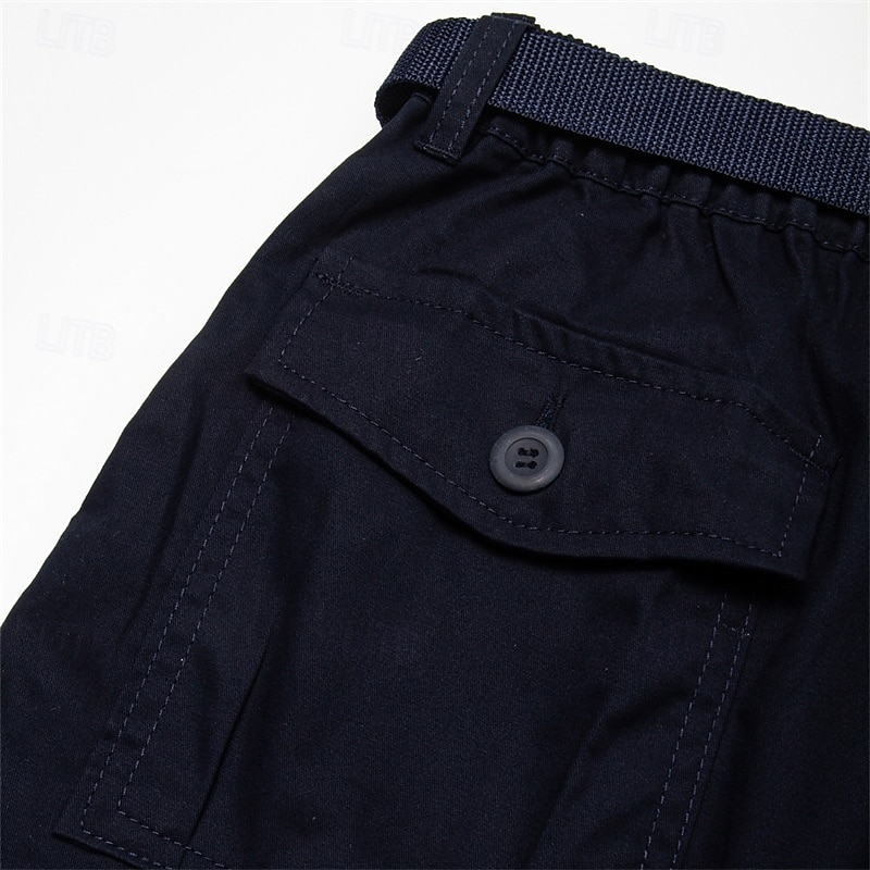 Męskie Spodnie cargo Spodnie robocze Przyciąć Multi Pocket Równina Moro Komfort Oddychający Długość do łydki Codzienny Streetwear Sport Moda Kurkuma Czarny Średnio elastyczny 2025 - $25.99 –P6