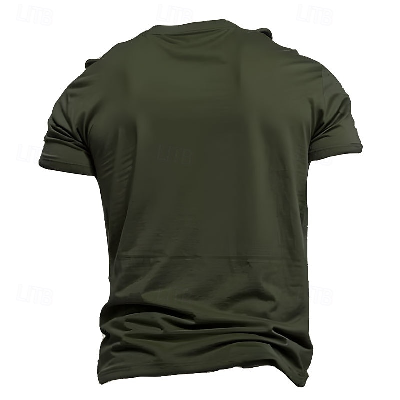 Hombre Huella / Pata Camiseta Camiseta superior 100% Algodón Manga Corta Gráfico Camisa Negro Verde Ejército Azul Oscuro Camiseta cómoda Calle Deporte Ropa de diseñador de moda 2025 - $15.99 –P4