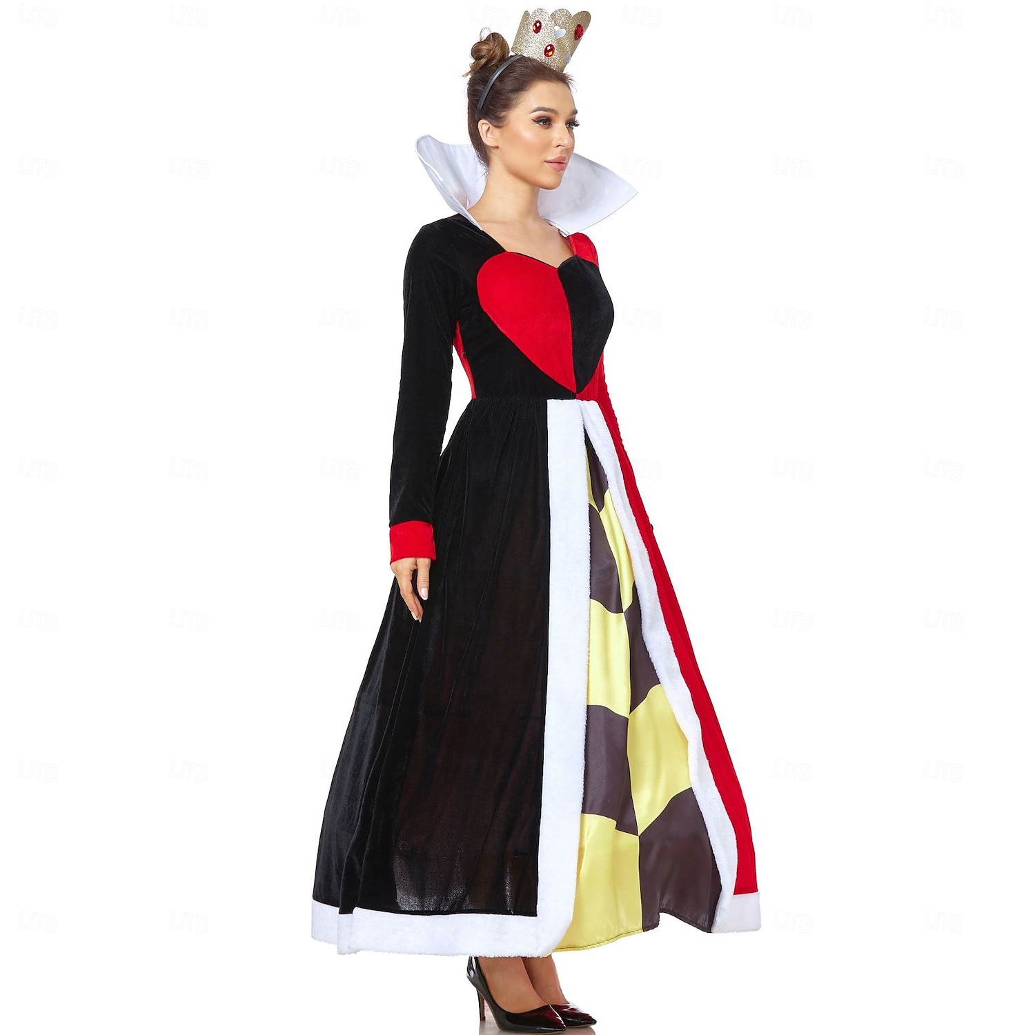 Alice in Wonderland Satu herttakuningatar Punainen kuningatar Myrkky Mekot Cosplay Elokuva-cosplay for Naisten Aikuiset Karnevaali Naamiaiset Suoritus Juhla 2025 - $80.99 –P2