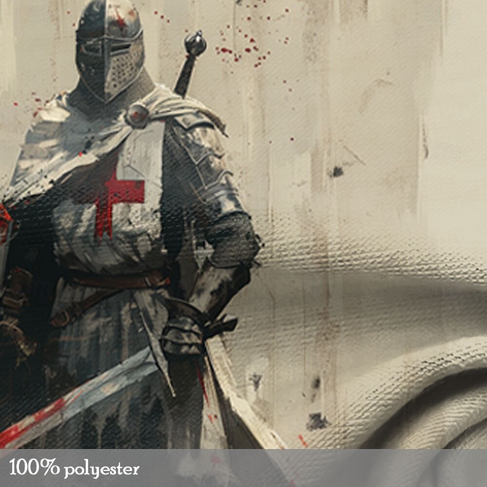 Men's Knights Templar Christian T shirt Henley Shirt Long Sleeve 3D Print Designer Retro Vintage Street Casual Daily Summer Spring Fall Khaki Henley Henley T-Shirt 2025 - $23.99 –P3