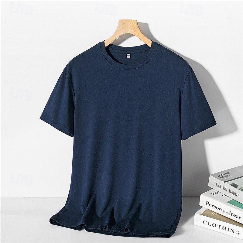 Men's Running T-Shirt Short Sleeve Tee Tshirt Casual Athleisure Breathable Quick Dry Soft Gym Workout Running Walking Sportswear Activewear Solid Colored Dark Grey Black White 2025 - $7.99 –P7
