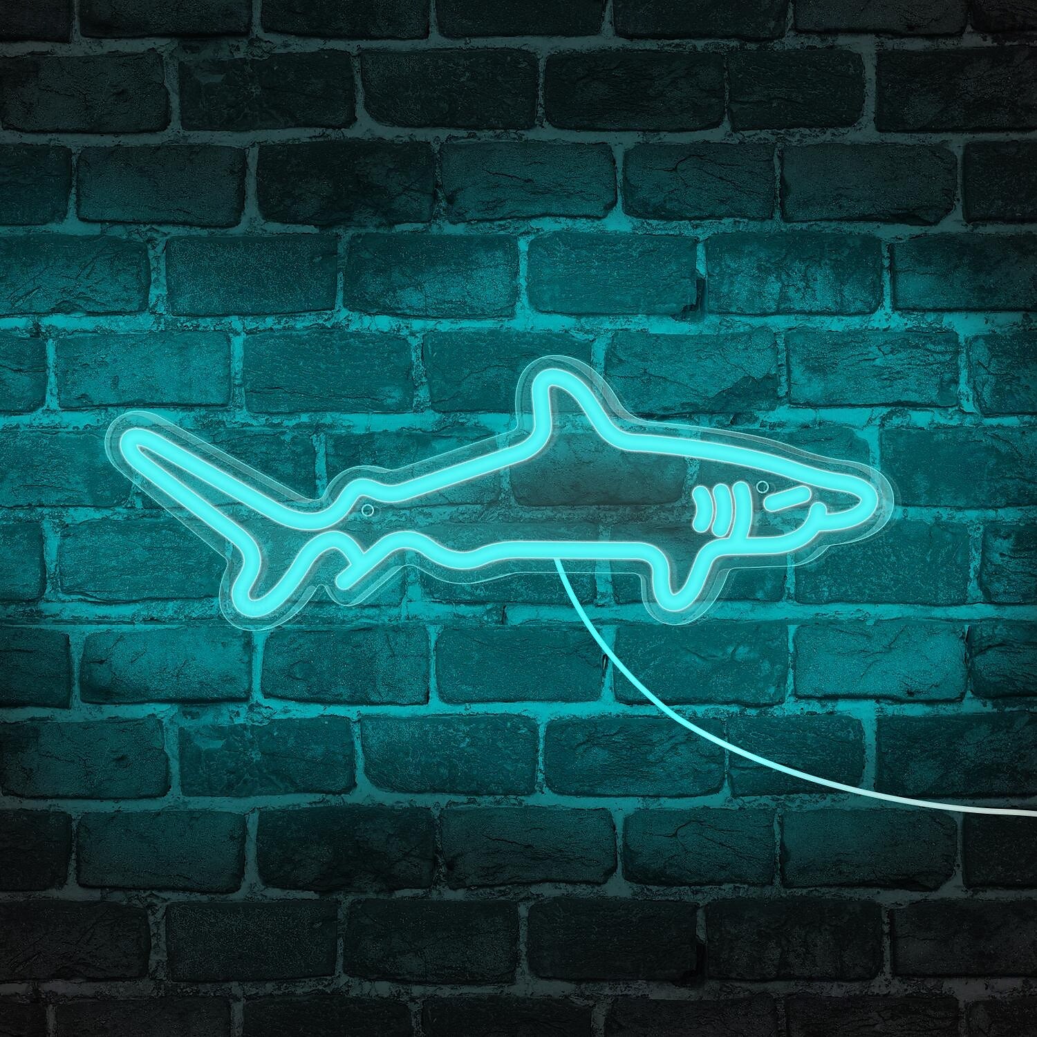 1ks modrý žraločí led neonový nápis, neonový nápis napájený přes usb světlo pro domácí ložnici akvárium zoo bar klub hospoda party nástěnná dekorace závěsné světlo 2025 - $29.99 –P3
