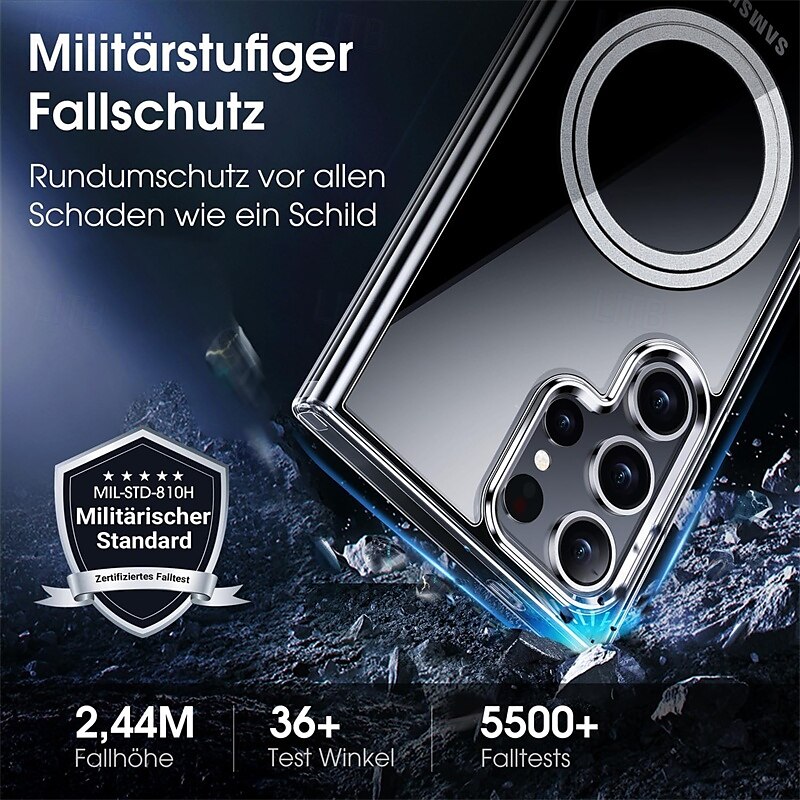 Phone Case For S24 S23 S22 S21 Ultra Plus S21 FE S20 FE Back Cover Support Wireless Charging Shockproof TPU PC 2025 - $18.99 –P8