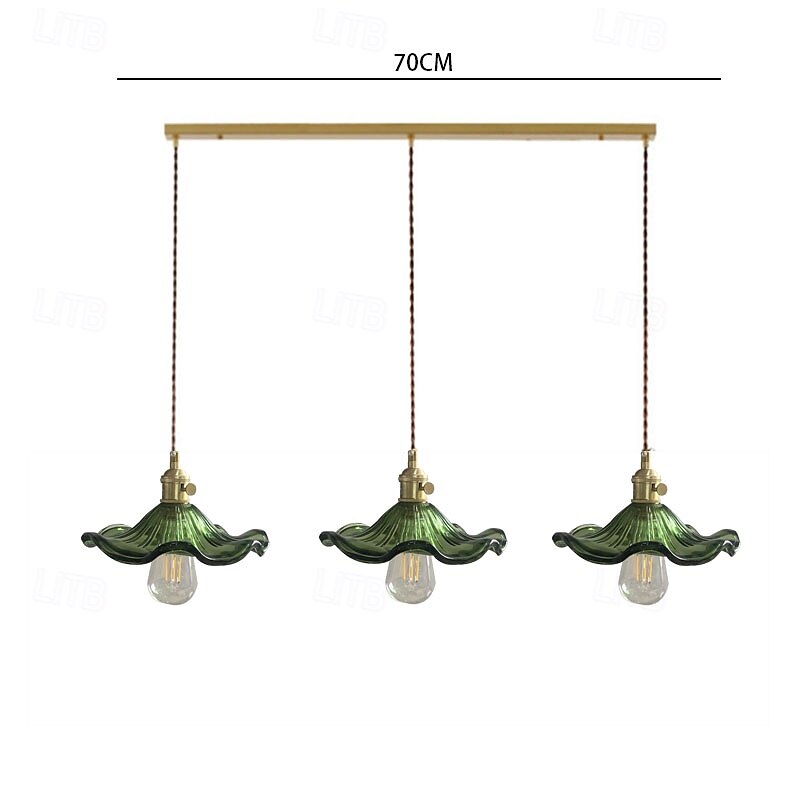 Lámpara colgante LED de 1/2/3 luces, lámpara colgante de vidrio vintage, candelabros ajustables en altura, ambiente sencillo, adecuado para pasillos de dormitorio, cafetería, loft, 85-265v 2025 - $101.99 –P1