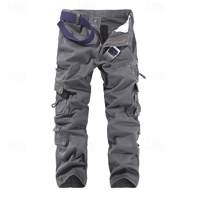 Męskie Spodnie cargo Spodnie taktyczne Spodnie Guziki Multi Pocket Równina Zdatny do noszenia Na zewnątrz Codzienny Kemping i wycieczki Moda Klasyczny Zielony trawiasty Czarny 2025 - $39.99 –P5
