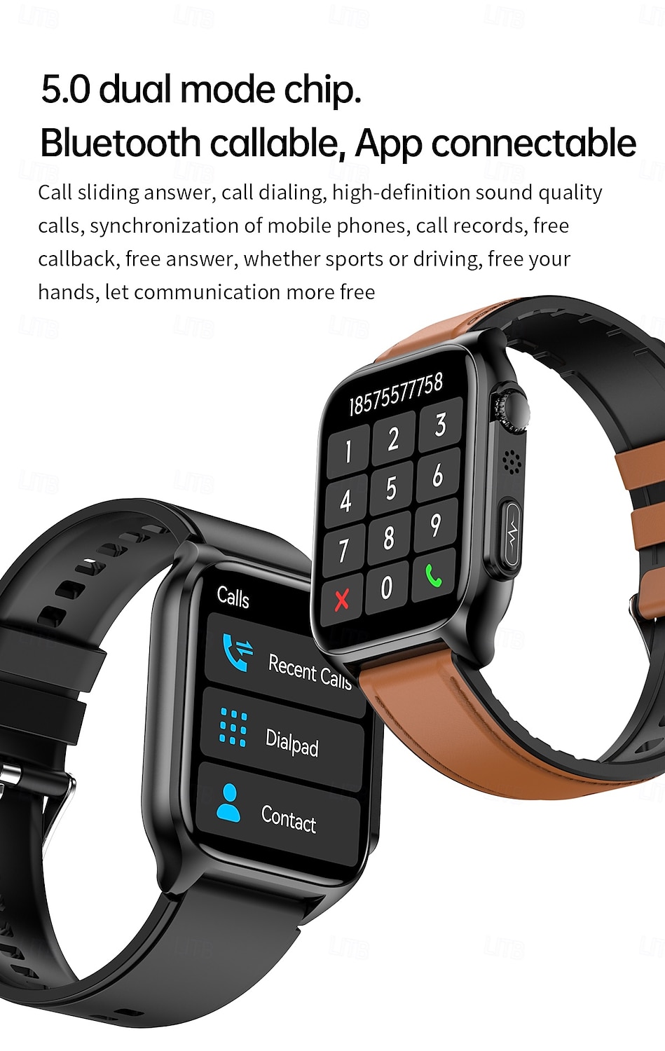 TK12 Smart Watch 1.96 inch Smartwatch Fitness Running Watch Bluetooth ECG+PPG Pedometer Call Reminder Compatible with Smartphone Women Men Long Standby Hands-Free Calls Waterproof IP 67 46mm Watch 2025 - $69.99 –P6