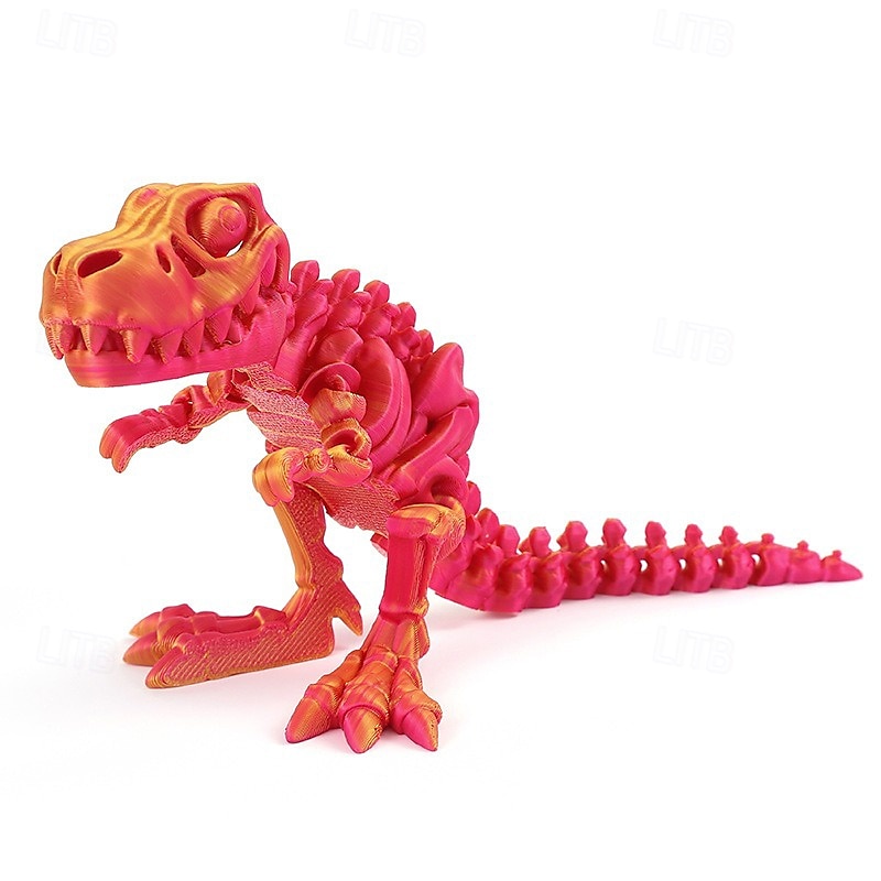 Dragon imprimat 3d cu oase articulate - figurina de dinozaur mobila, cadou perfect sau decor de birou pentru adulti 2025 - $17.49 –P5