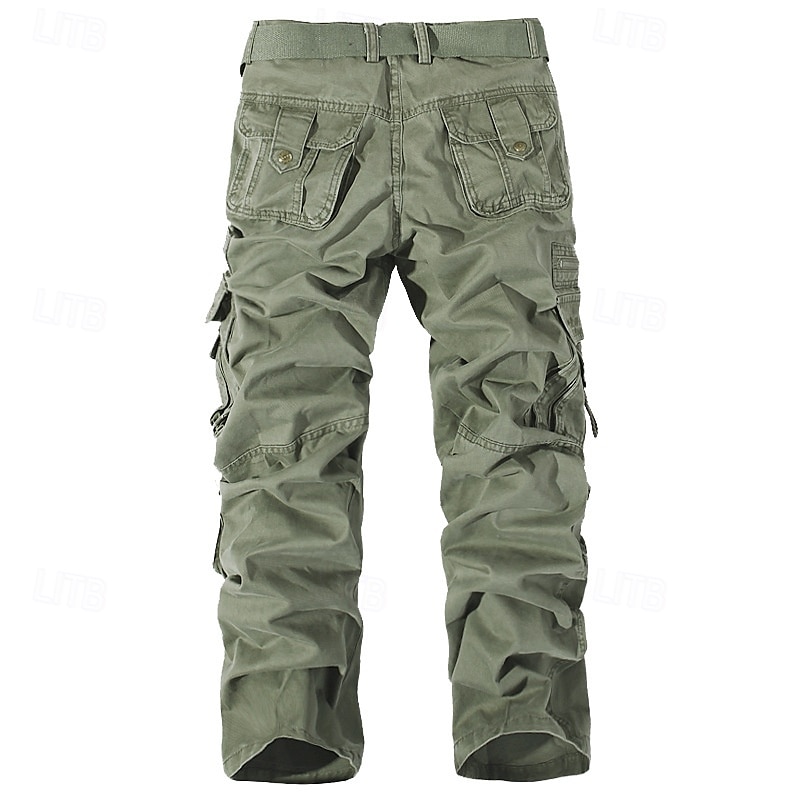 Męskie Spodnie cargo Spodnie taktyczne Spodnie Guziki Multi Pocket Równina Zdatny do noszenia Na zewnątrz Codzienny Kemping i wycieczki Moda Klasyczny Zielony trawiasty Czarny 2025 - $39.99 –P7