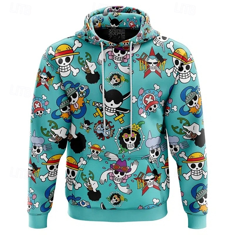 One Piece Monkey D.Rufy Ingranaggio di Rufy 5 Felpa con cappuccio Pullover Manga 3D Tasca frontale Grafica Per Da coppia Per uomo Per donna Per adulto Halloween Carnevale Mascherata Stampa 3D Feste del 2025 a $29.99 –P1