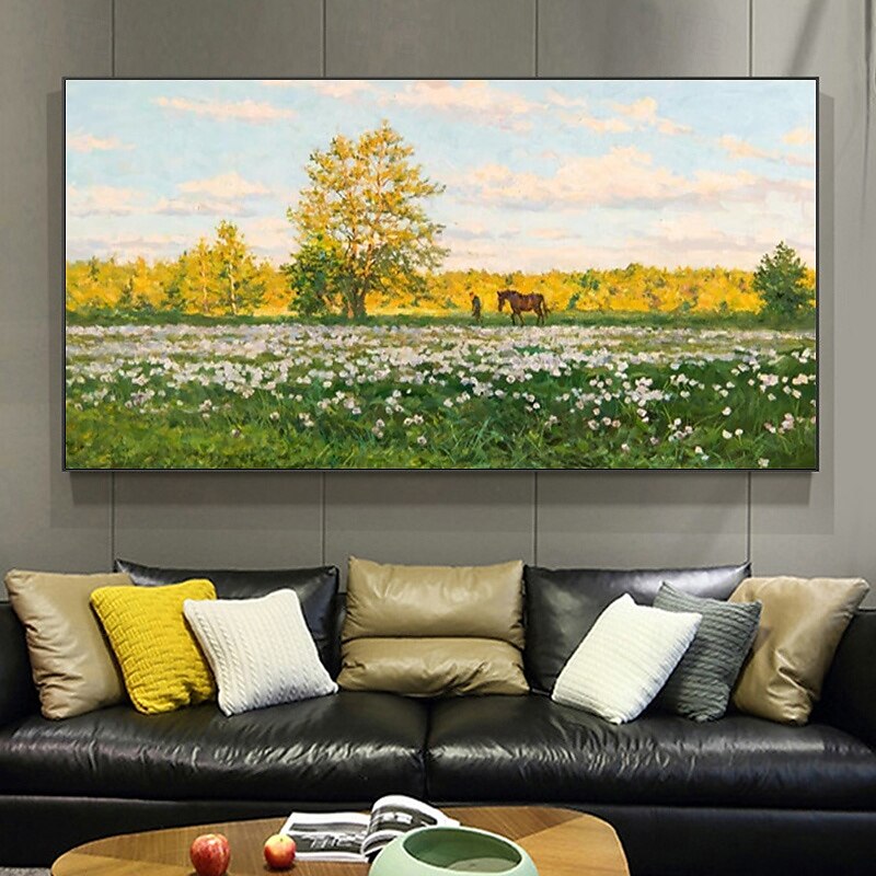 handgemaltes originales buntes Wald-Ölgemälde auf Leinwand, Strukturbäume, Landschaftskunst, abstrakte echte Natur, personalisiertes Wohnwand-Raumdekor 2025 - $133.99 –P9
