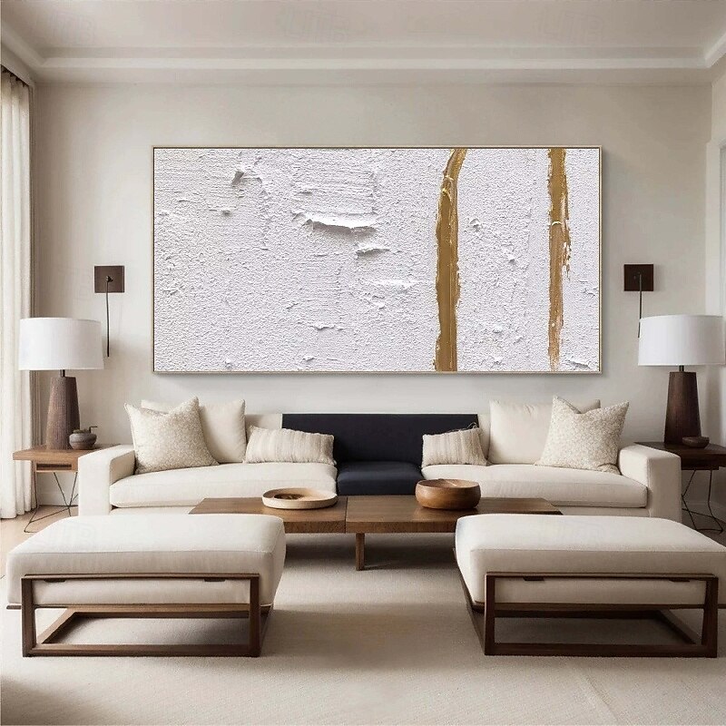 3D-Ölgemälde in Gold, handgefertigt, abstrakt, braun und weiß, Kunst-Ölgemälde auf Leinwand, handgemalt, goldweißes Gemälde, modernes Struktur-Ölgemälde, Wanddekoration für Schlafzimmer, Wohnzimmer, 2025 - $125.99 –P6