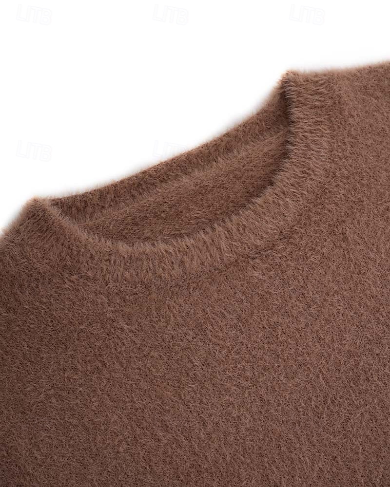 Femme Pull mode Décontractées Flexible Couleur unie Grosse maille Col Roulé énorme manche longue Hauts réguliers Tricoter du quotidien Sortie Fin de semaine Noir Blanche Automne Hiver de 2025 ? $11.99 –P10