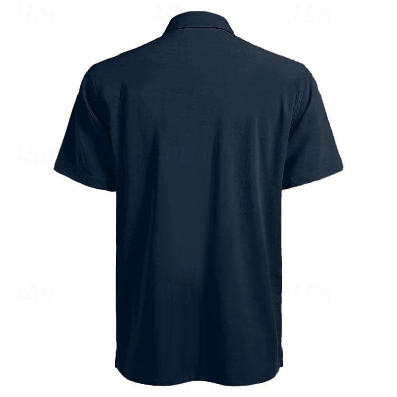 Férfi Csíkos Mértani formák Bowling ing Gombos póló Rövid ujjú Hawaii Alkalmi Vakáció Napi Nyár Térfogatcsökkenés Begombol 3D nyomtatás Fekete Medence 2025 - $24.99 –P2