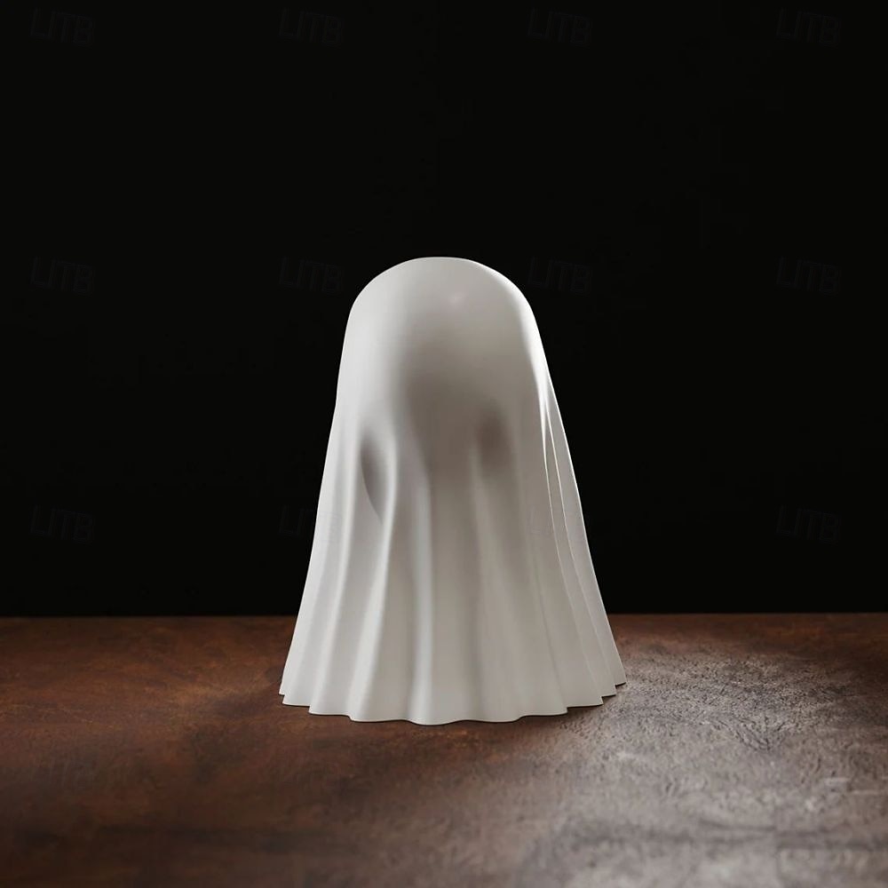 halloween søt spøkelsesfigur - langfinger skummel resin ghost statue, søt spøkelsesdekor for halloween dekorasjoner, veranda og innendørs nifs hjemmeinnredning 10x10x10cm 2025 - $12.49 –P3