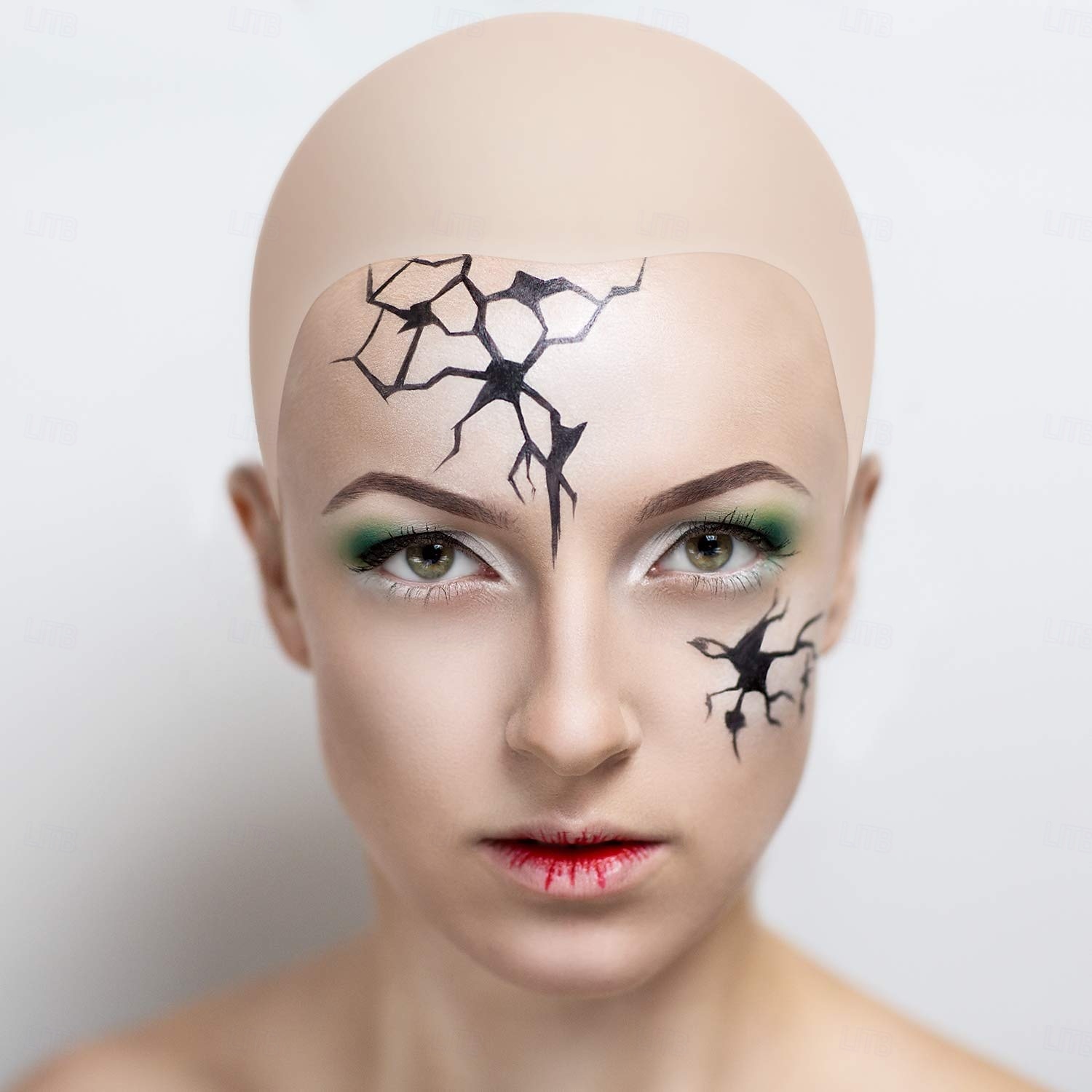 předvečer Všech svatých Plešaté čepice Make-up plešatá hlava Legrační kostým Dětské Dospělé Pánské Dámské Chlapecké předvečer Všech svatých Karneval Jednoduché Halloweenské kostýmy Oblékněte se 2025 - $18.49 –P5