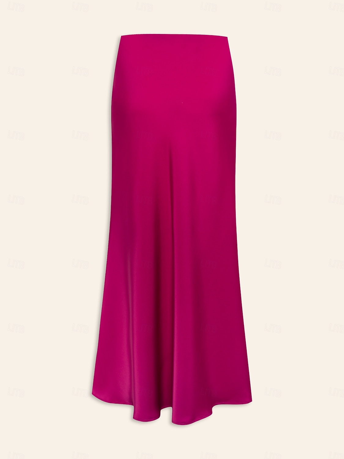 elegante feest maxi rok van satijnen bruiloftsgast met middelhoge taille 2025 - $41.99 –P9