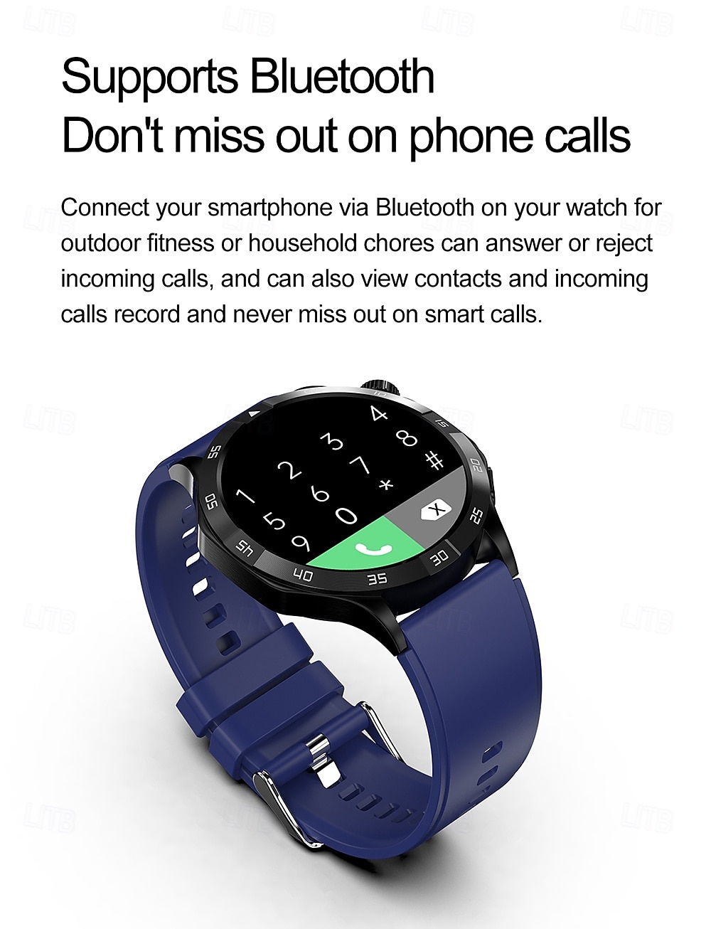 2025年 iMosi ET381 スマートウォッチ 1.43 インチ スマート·ウォッチ ブルートゥース ECG + PPG 温度監視 歩数計 と互換性があります Android iOS 女性 男性 ハンドフリーコール 防水 メディアコントロール IP 67 46mmの時計ケース  コレクション – $79.79 –P15
