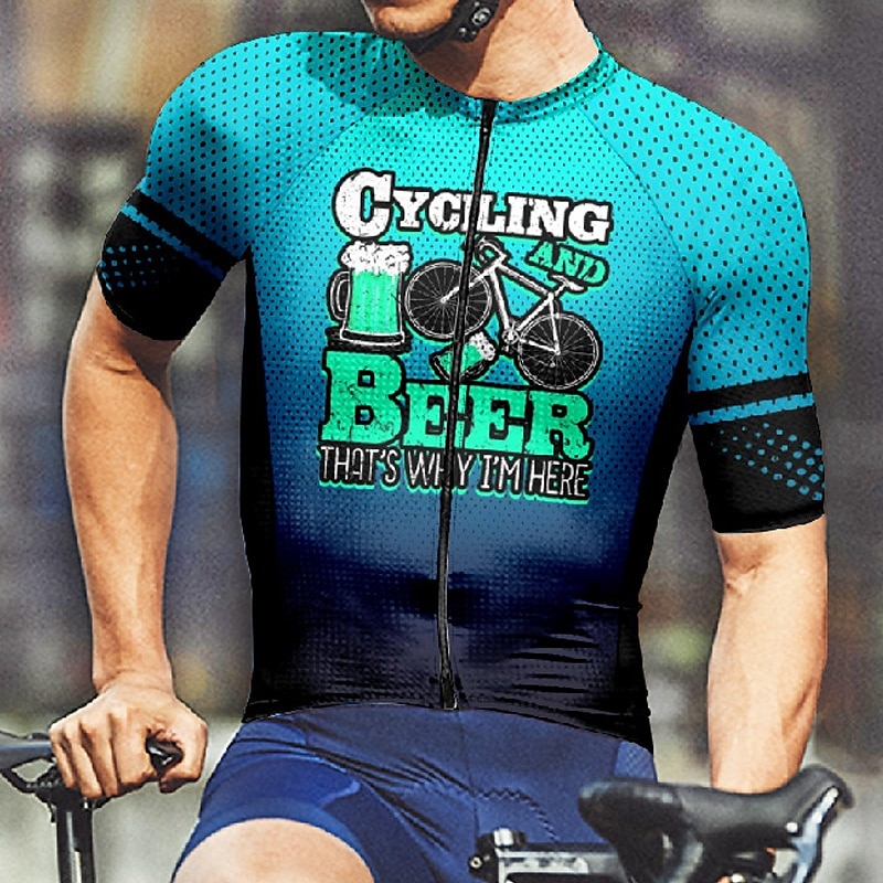 Pánské Cyklodres Krátký rukáv Kolo Tričko Dres se 3 zadními kapsami Horská cyklistika Prodyšné Rychleschnoucí Anatomický design Odvod Červená Modrá Fialová Spád Sportovní Oblečení 2025 - $30.99 –P7