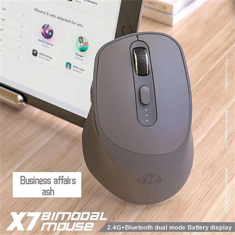 x7 oplaadbare draadloze Bluetooth-muismuizen met batterij-indicator 5 verstelbare dpi voor Windows Android Mac 2025 - $26.99 -P1