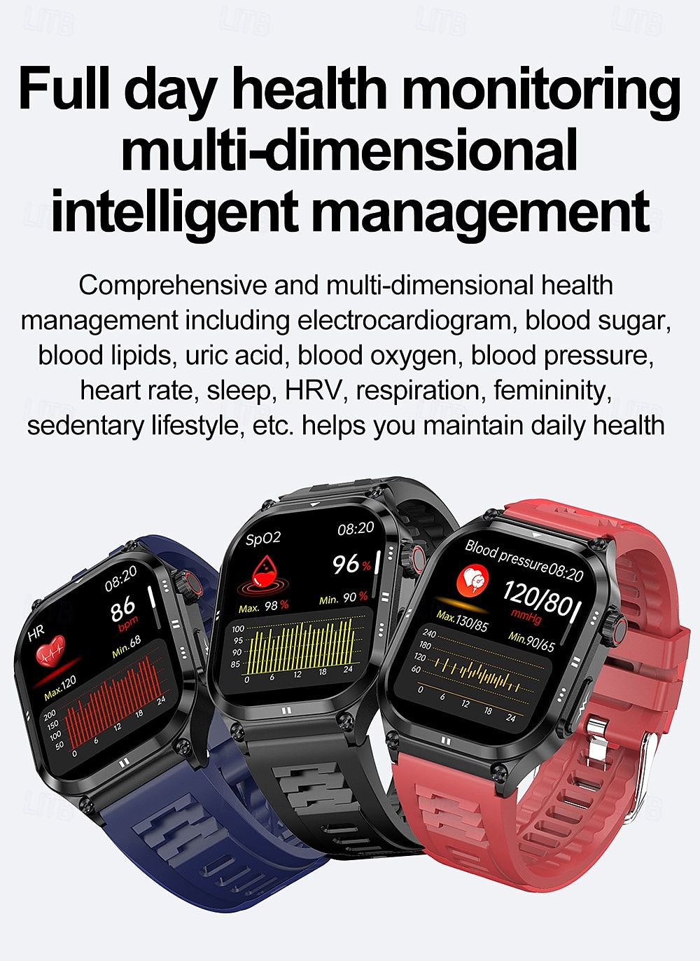 iMosi ET281 Smart Watch 2.04 inch Smartwatch Fitness Running Watch Bluetooth ECG+PPG Temperature Monitoring Pedometer Compatible with Android iOS Women Men Long Standby Hands-Free Calls Waterproof 2025 - $75.99 –P5