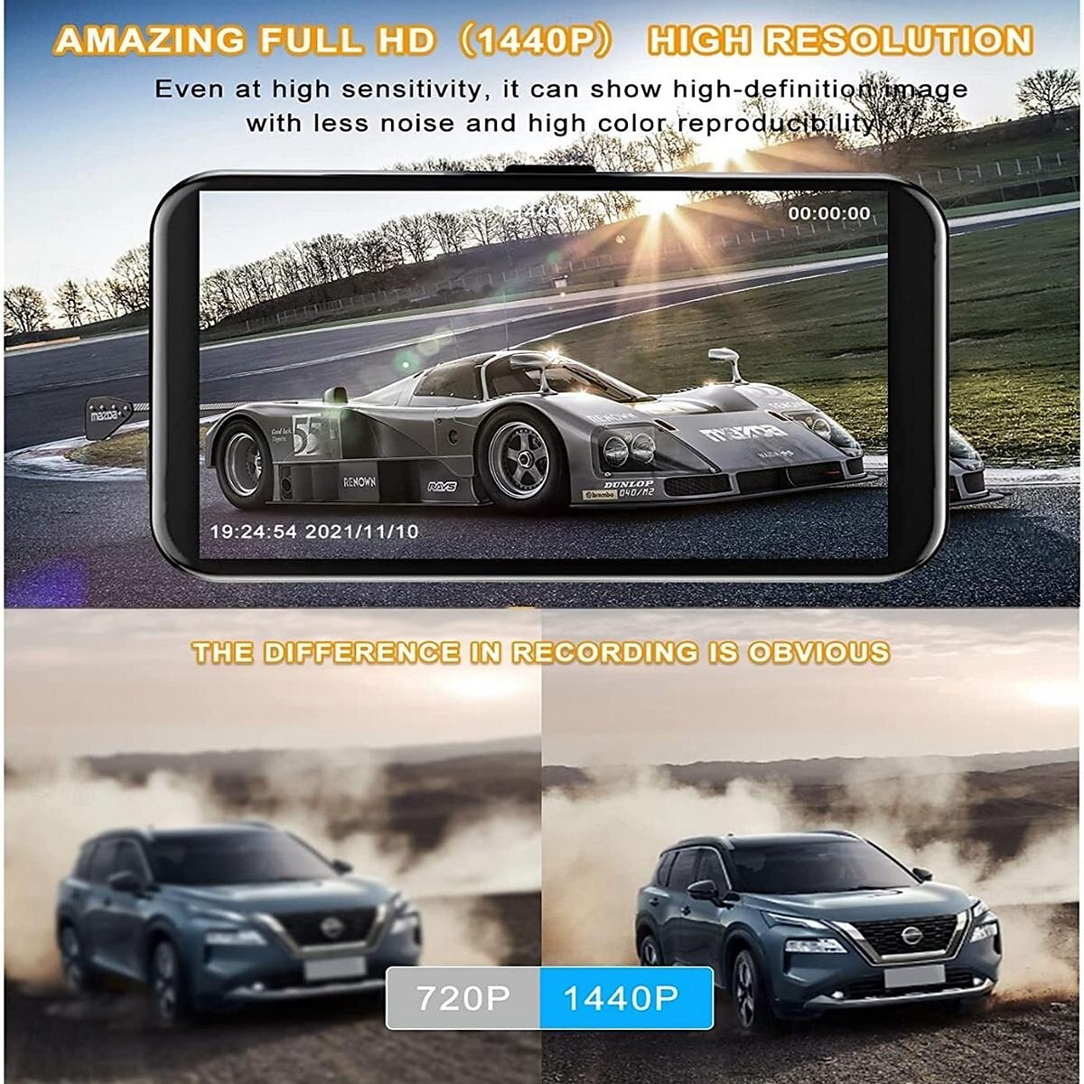 T675+ 1080p Новый дизайн / HD / с задней камерой Автомобильный видеорегистратор 170° Широкий угол 3 дюймовый IPS Капюшон с Ночное видение / G-Sensor / Режим парковки Автомобильный рекордер 2025 - $48.99 –P9