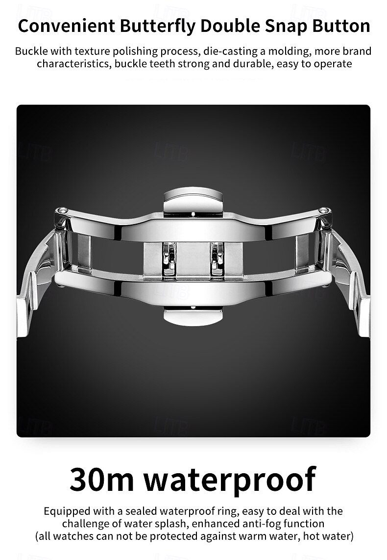 OLEVS Heren Quartz horloges Minimalistisch Modieus Zakelijk Polshorloge Lichtgevend Kalender Datum Week WATERDICHT Teräs Horloge 2025 - $31.99 –P14