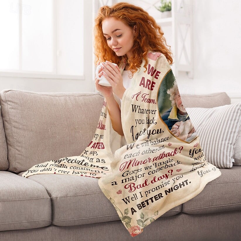 Customized Blanket Personalized Gifts Bonded by Memories Personalized Photo Blanket for Team Pride 2025 - $30.99 –P5