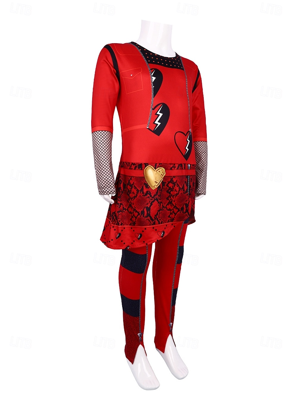 Descendants The Rise of Red Kids Red Queen of Hearts Costume Jumpsuit Cosplay Costume Movie Cosplay for Girls' Kid's Children's Day New Year Masquerade Performance 2025 - $36.99 –P3