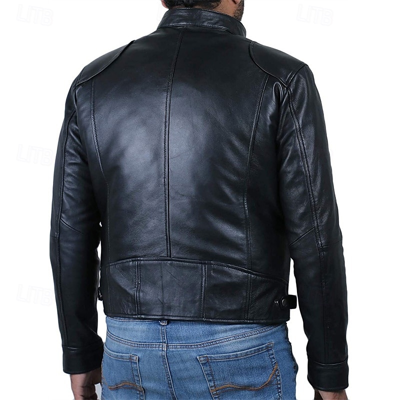 Per uomo Giacca in Ecopelle Giacca di transizione Giacca da Biker Giacca in pelle rossa Vacanza Quotidiano Antivento Caldo Tasca Autunno & Inverno Semplice Moda Classico Collo alla coreana Regolare del 2026 a $41.99 –P4