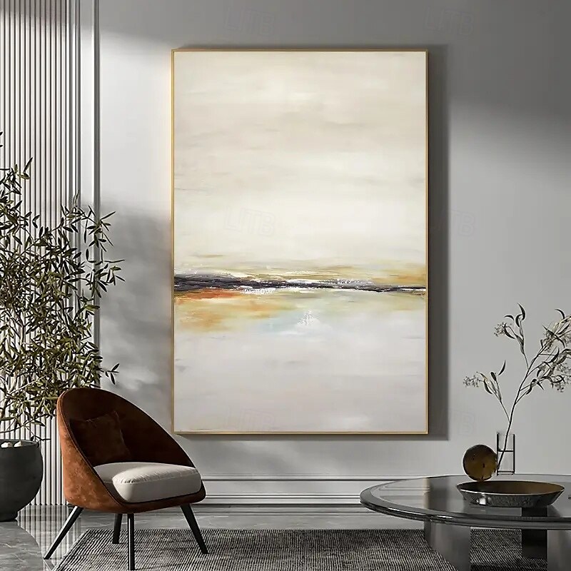 großes Gemälde handgemachtes abstraktes Ölgemälde handgemalt beige Gemälde handgemachtes Wabi Sabi Kunstwerk Ölgemälde handgemalt strukturiertes Ölgemälde beige Ölgemälde modernes Dekor 2025 - $125.99 –P6