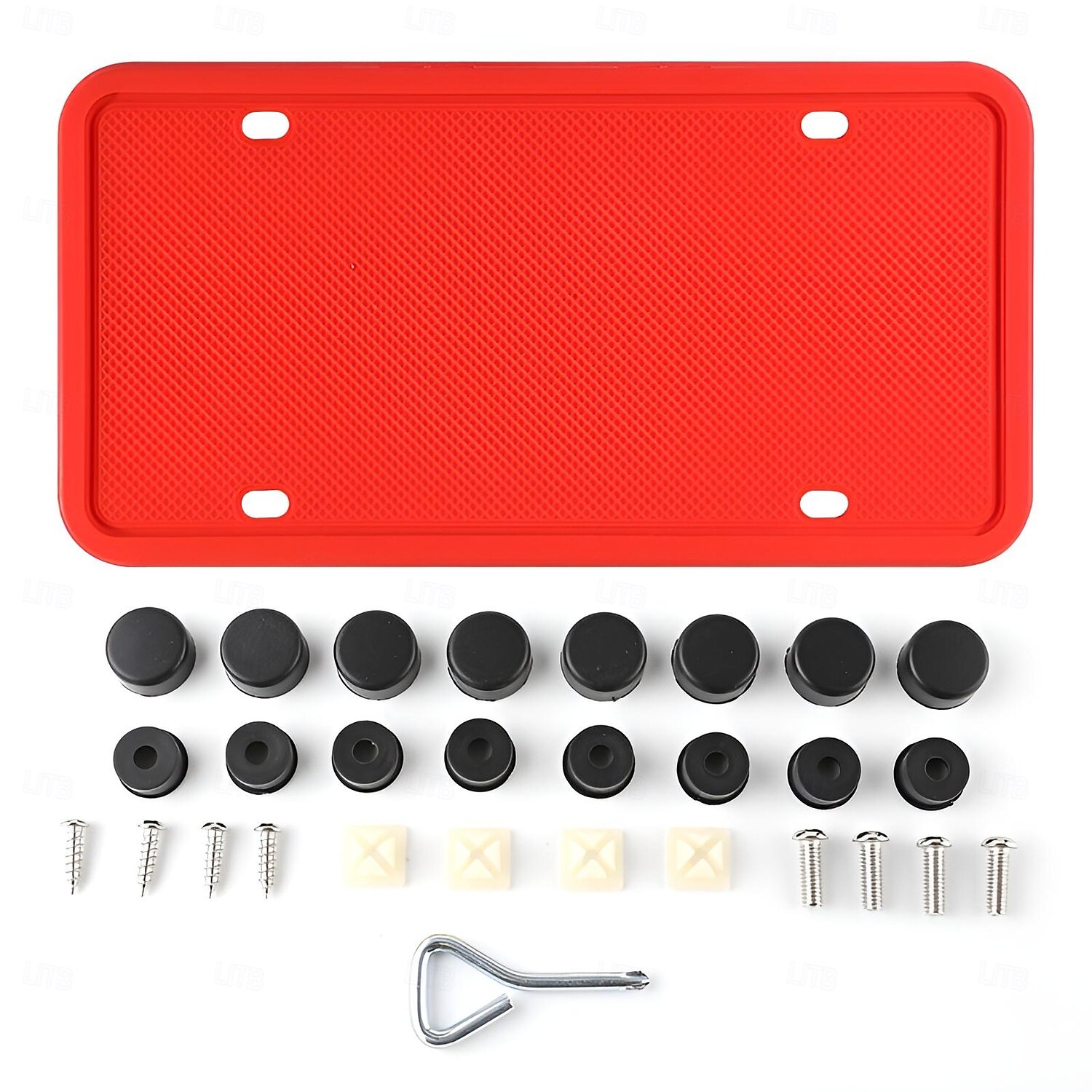 supporto per targa posteriore auto supporto per targa supporto per targhetta impermeabile copertura per etichetta targa in gomma standard USA del 2025 a $26.99 –P9
