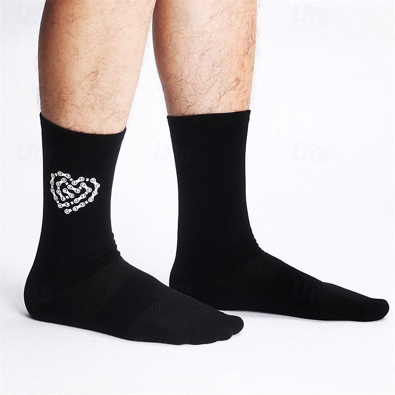 unisex strumpor kompressionsstrumpor cykelstrumpor sportstrumpor atletiska strumpor camping / vandring utomhus träning cykling / cykel cykel / cykling varm halkfri stretchig 1 par 2025 - $7.49 –P7