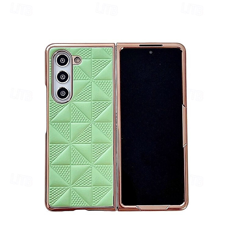 телефон Кейс для Назначение SSamsung Galaxy Z Fold 5 Z Fold 4 Z Fold 3 Кейс на заднюю панель Защита от удара броня Покрытие ПК Кожа PU 2025 - $19.99 –P14
