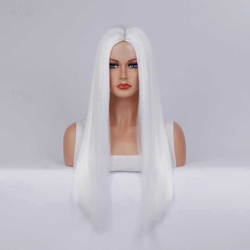 Parrucca del costume cosplay Liscio Parte di mezzo Parrucca Lungo Rosa chiaro Rosso bordeaux Oro pallido Oro latte giallo lino Capelli sintetici Per donna Biondo Rosa Rosso del 2025 a $14.99 –P12