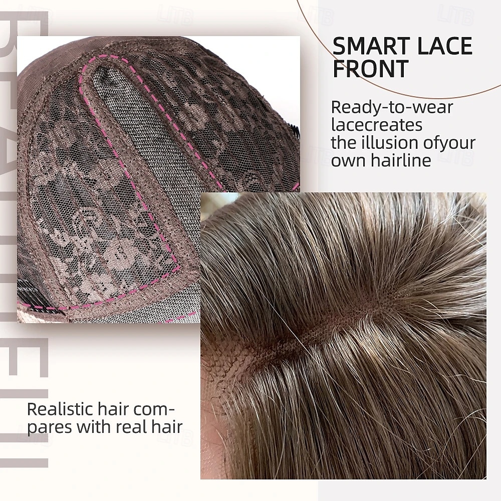 Pruik van synthetisch kant Gekruld Stijl 26 inch(es) Donkerbruin Middelste stuk 13x5x1 Lace Front Pruik Dames Pruik Lichtbruin 2025 - $109.99 –P13