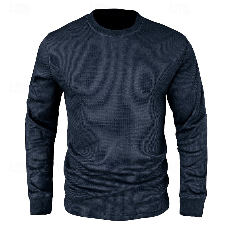 Per uomo Camicia a nido d'ape Camicia a Maniche Lunghe Manica Lunga Girocollo Autunno & Inverno Semplice Quadri Abbigliamento Sportivo Casual Sport Ricreativo Uscire Palestra Nero Bianco Borgogna del 2026 a $20.99 –P1