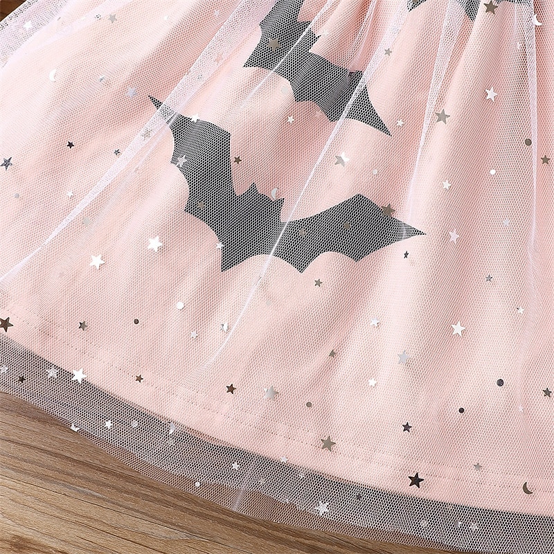 Girls' 3D Bat Dress Long Sleeve Spring Fall Vacation Daily Holiday Princess Beautiful Sweet Little Kids(4-7ys) 4-7 Years Casual Dress A Line Dress Tulle Dress Knee-length Regular Fit 2026 - $16.49 –P7