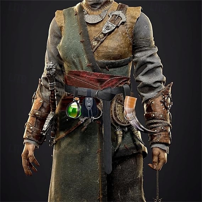 Punk & Gothic Mittelalterlich Steampunk Taillengürtel Wikinger Tempelritter Kostüm Herren Damen Unisex Keltisch Vikinger Halloween Karneval Maskerade Leistung Party LARP Erwachsene Korsett Tasche 2026 - $27.99 –P5